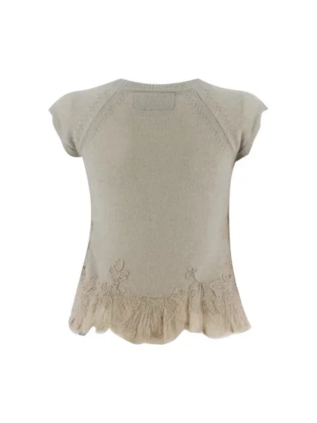 Krótki sweter Ermanno Scervino szary