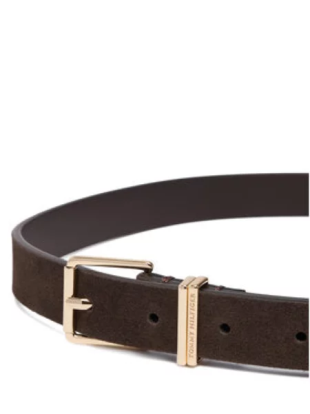 Pásek Tommy Hilfiger Th Square Nb Černá hnědý
