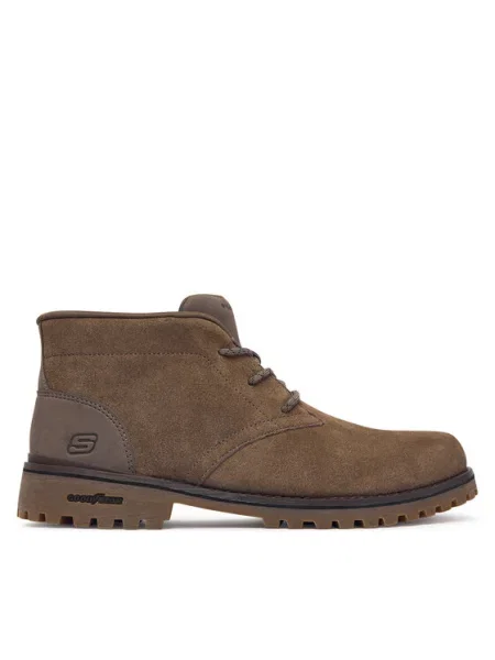 Kotníková obuv Skechers hnědé