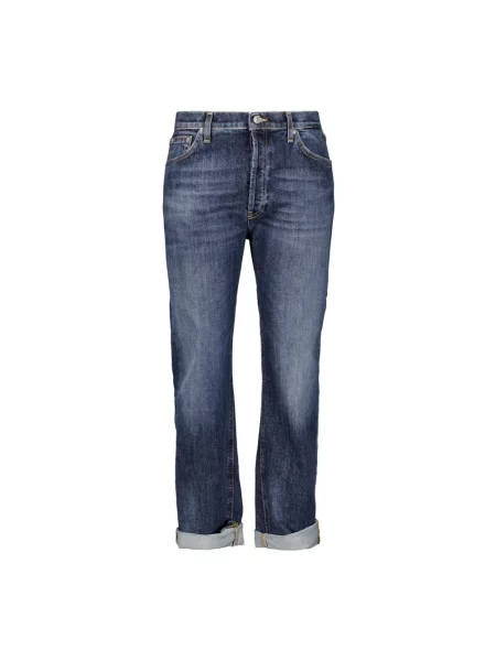 Jeansy straight leg Dondup niebieskie
