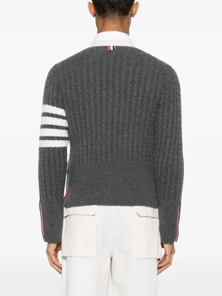 Cardigan Thom Browne cu dungi gri