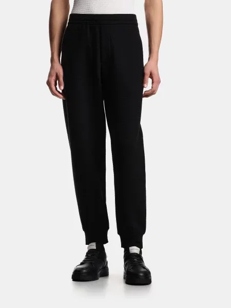 Спортивні штани Emporio Armani ліоцел/бавовна чорний