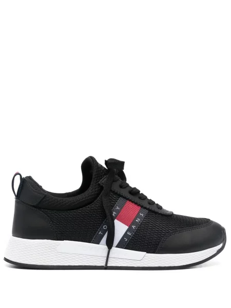 Sneakerși Tommy Jeans din piele negru