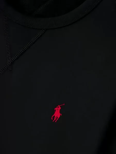 Polo Polo Ralph Lauren με κέντημα με στρογγυλή λαιμόκοψη λευκό