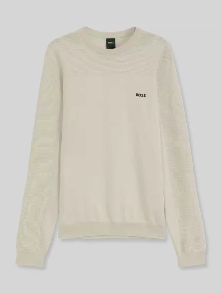 Sweter z napisem z logo KN_Momentum-X CN' Boss Green