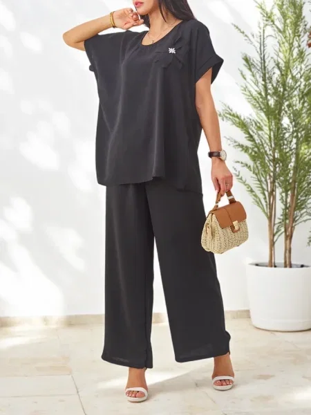 Pantaloni Resti scurte negru