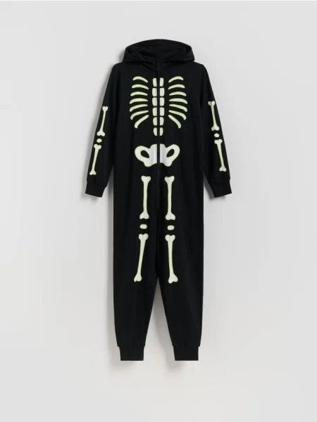 Reserved Piżama świecąca w ciemności czarny