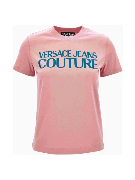 Koszulka Versace z logo różowa