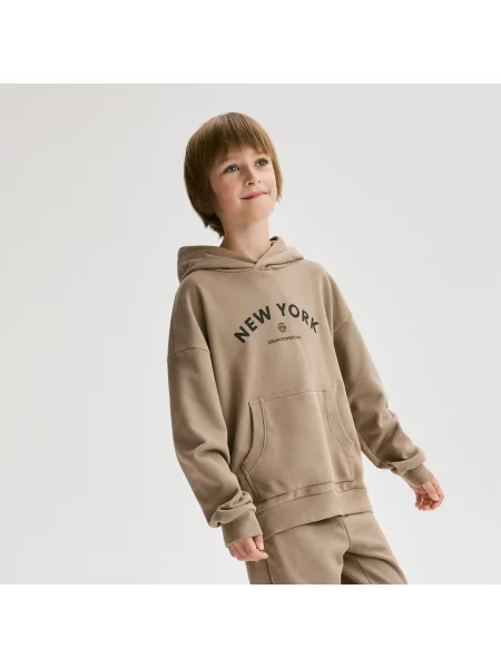 Reserved oversize mikina kávová