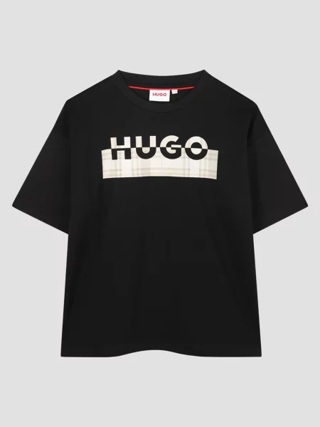 Детская футболка Hugo черная