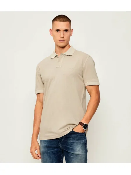 Tricou polo Boss Orange bej