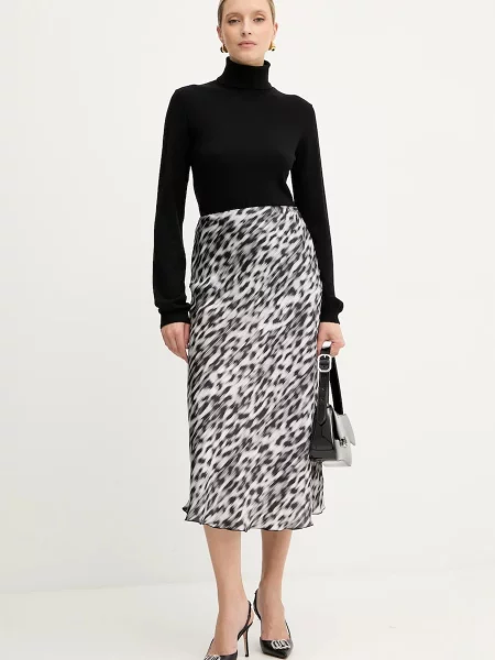 Silvian Heach spódnica SILGA midi rozkloszowana czarny