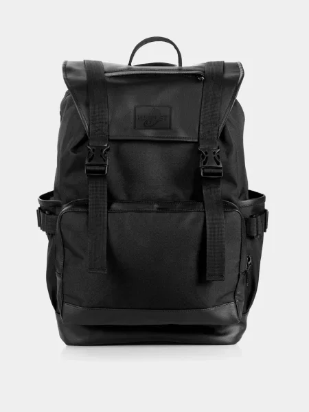 Кожаный рюкзак Harvest черный