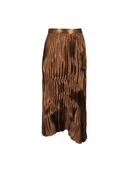 Mała spódnica mini Momoni w kwiatki w kształcie litery A brązowa