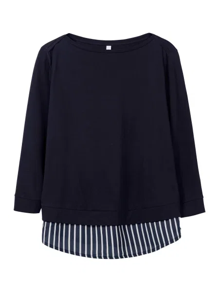 SHEEGO Tričko noční modrá bílá