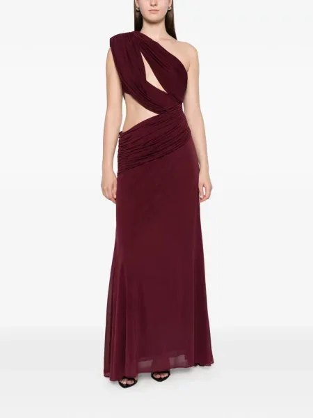 Rochie maxi Arcina Ori asimetrică violet