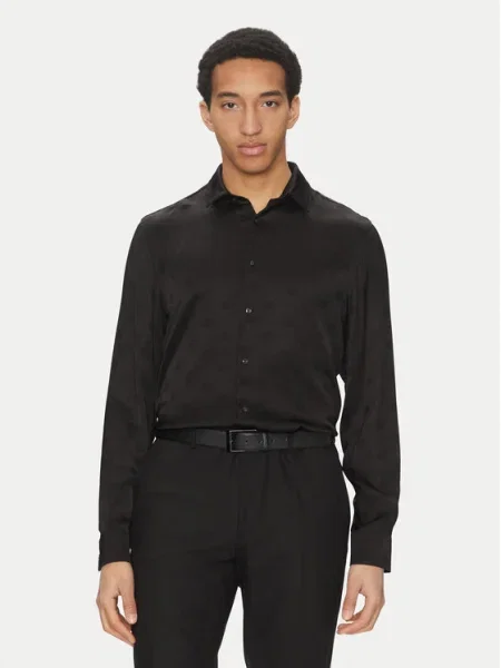HUGO Cămașă Extra negru