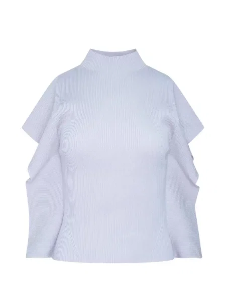 Top Cfcl tricotate cu volane violet