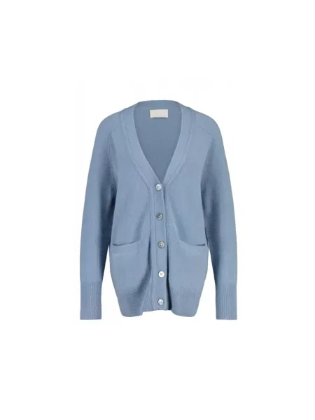 Kardigan Hemisphere z kaszmiru niebieski