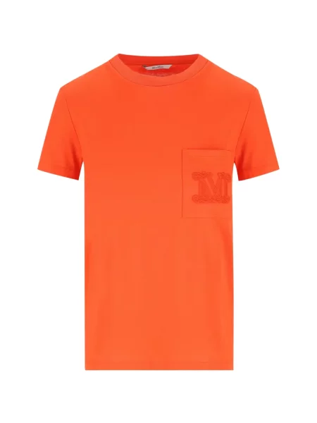 Tricou Max Mara cu broderie portocaliu