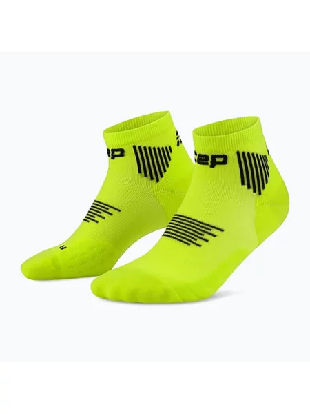 Șosete compresive pentru femei CEP Run Low Cut lime/black negru