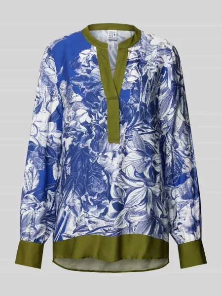 Tunika o kroju regular fit z bufiastymi rękawami Emily Van Den Bergh niebieska