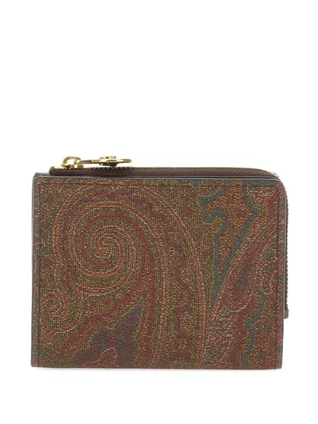 Portofel Etro cu imagine cu model paisley maro