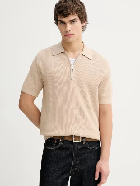 Polo tričko Marc O'Polo béžové