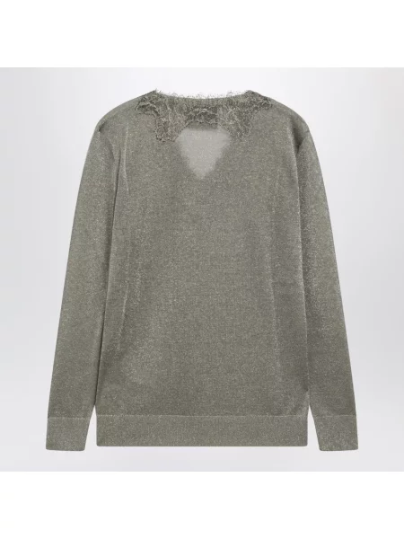 Lniany sweter Valentino beżowy