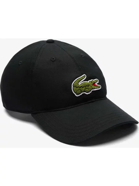 Czapka Lacoste Logo Krokodyl zielony czarny