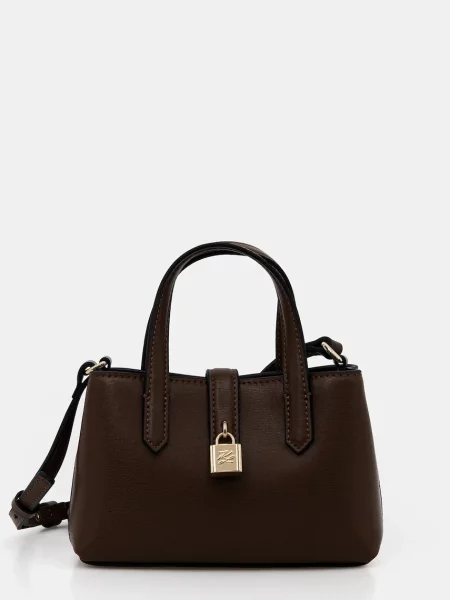 Usnjena torbica Karl Lagerfeld K/AUTOGRAPH rjava