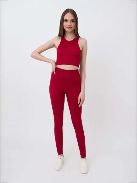 Легінси спортивні Giulia мікрофібра бордовий