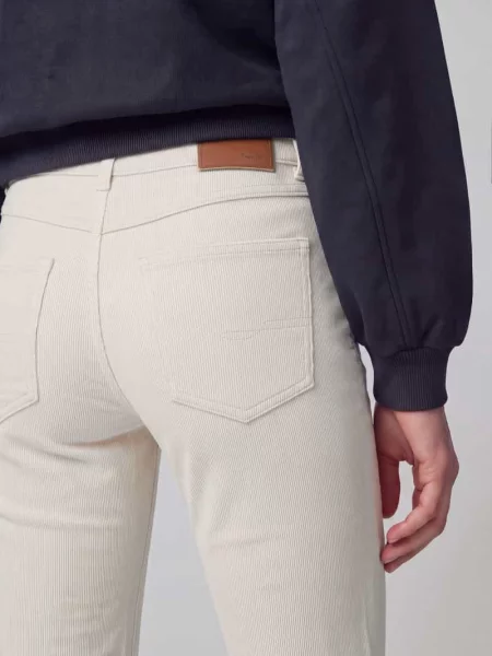 Spodnie sztruksowe z rozszerzaną nogawką Pepe Jeans beżowe