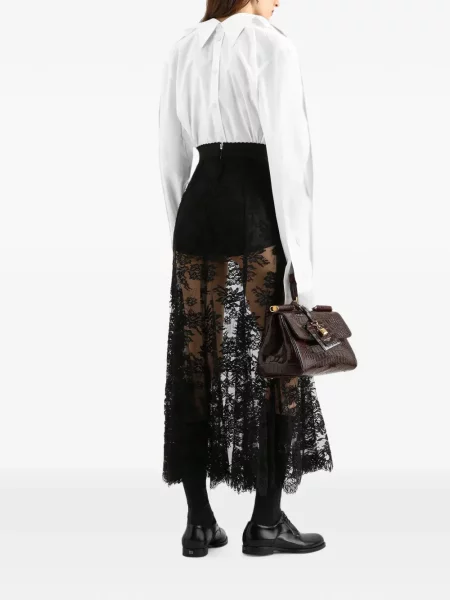 Fustă Dolce & Gabbana din dantelă negru
