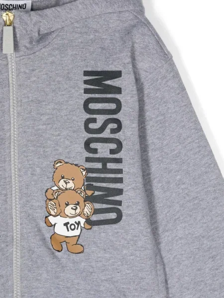 Bluza z kapturem dziecięca Moschino szara