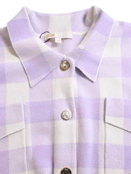 Geacă Maje în carouri violet