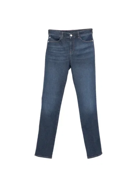 Blugi Emporio Armani cu broderie albastru