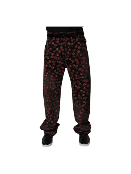 Spodnie Dolce And Gabbana z nadrukiem czarne