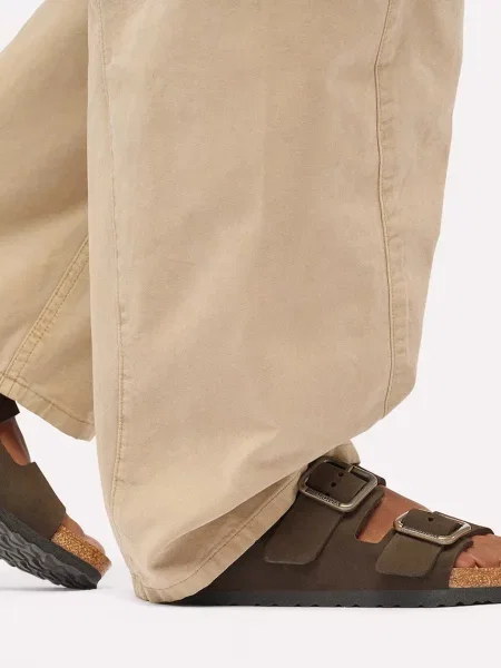Birkenstock чехли от набук Arizona Wire Buckle Nubuck Leather кафяво