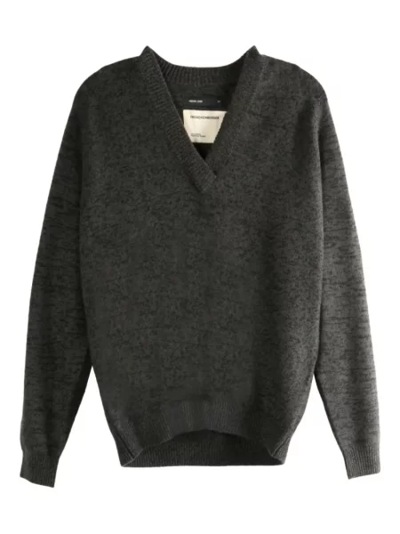 Pulover Frenckenberger cu decolteu în V gri