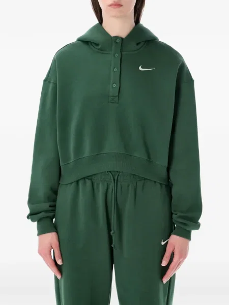 Hanorac cu glugă Nike cu decolteu rotund cu autograf de jumătate de fermoar roz