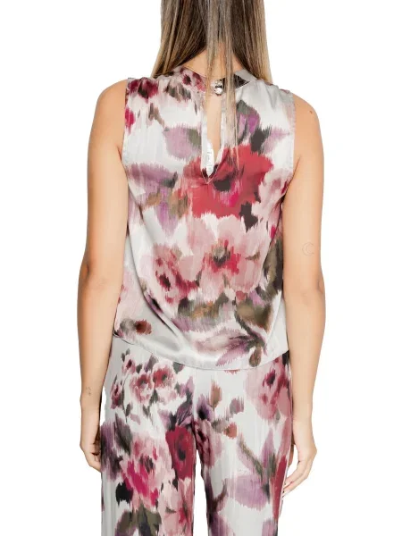 Wielobarwność bluzka Rinascimento bez rękawów na ramiączkach czarna