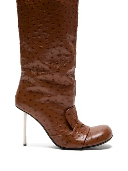 Botine Acne Studios cu imagine maro