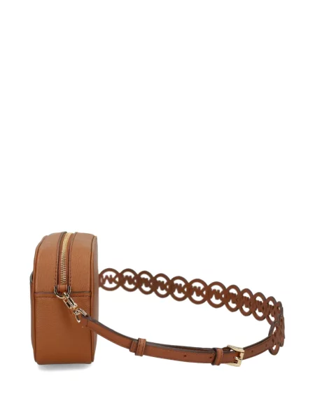 Geantă shopper Michael Michael Kors din piele cu autograf alb