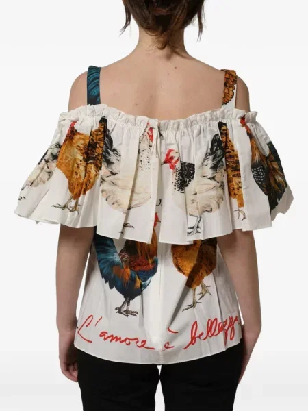 Τοπ Dolce & Gabbana με σχέδιο λευκό