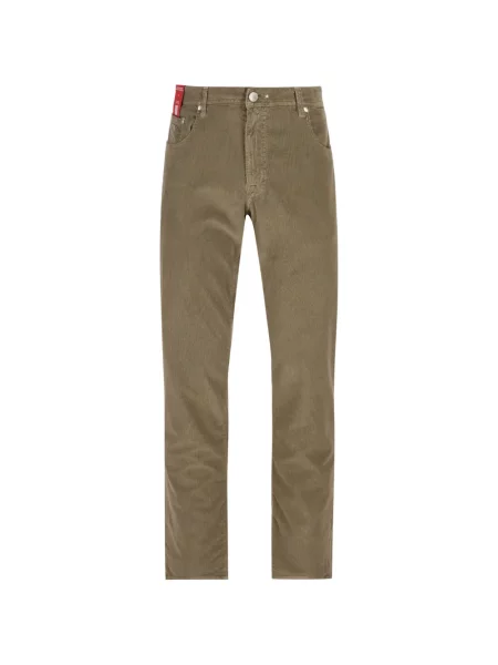 Pantaloni Sartoria Tramarossa de catifea cord verde