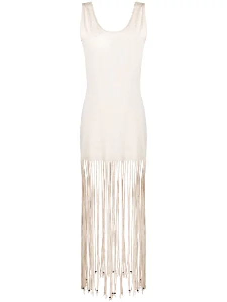 Rochie maxi Alanui cu franjuri de costum