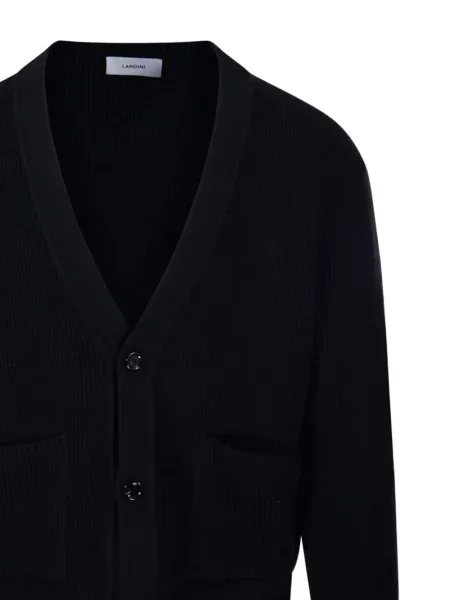 Cardigan Lardini cu decolteu în V negru