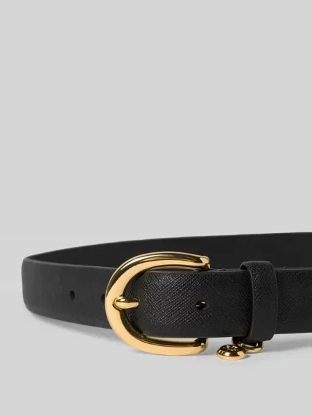 Lauren Ralph Lauren Pasek skórzany czarny
