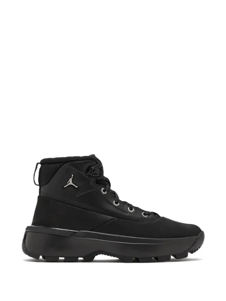 Botine Jordan cu șireturi din dantelă negru